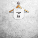 Baby or toddler bib, with ‘Waiting for snow’ print by KMLeon.