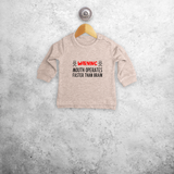 'Warning: mouth operates faster than brain' baby sweater