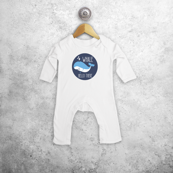'Whale hello there' baby romper