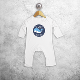 Whale hello there' baby romper met lange mouwen