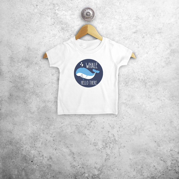 'Whale hello there' baby shirt met korte mouwen