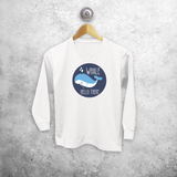 Whale hello there' kind shirt met lange mouwen