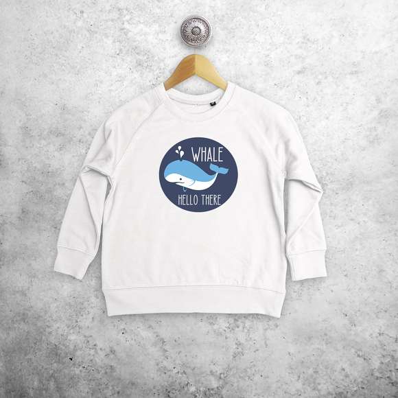 'Whale hello there' kids sweater