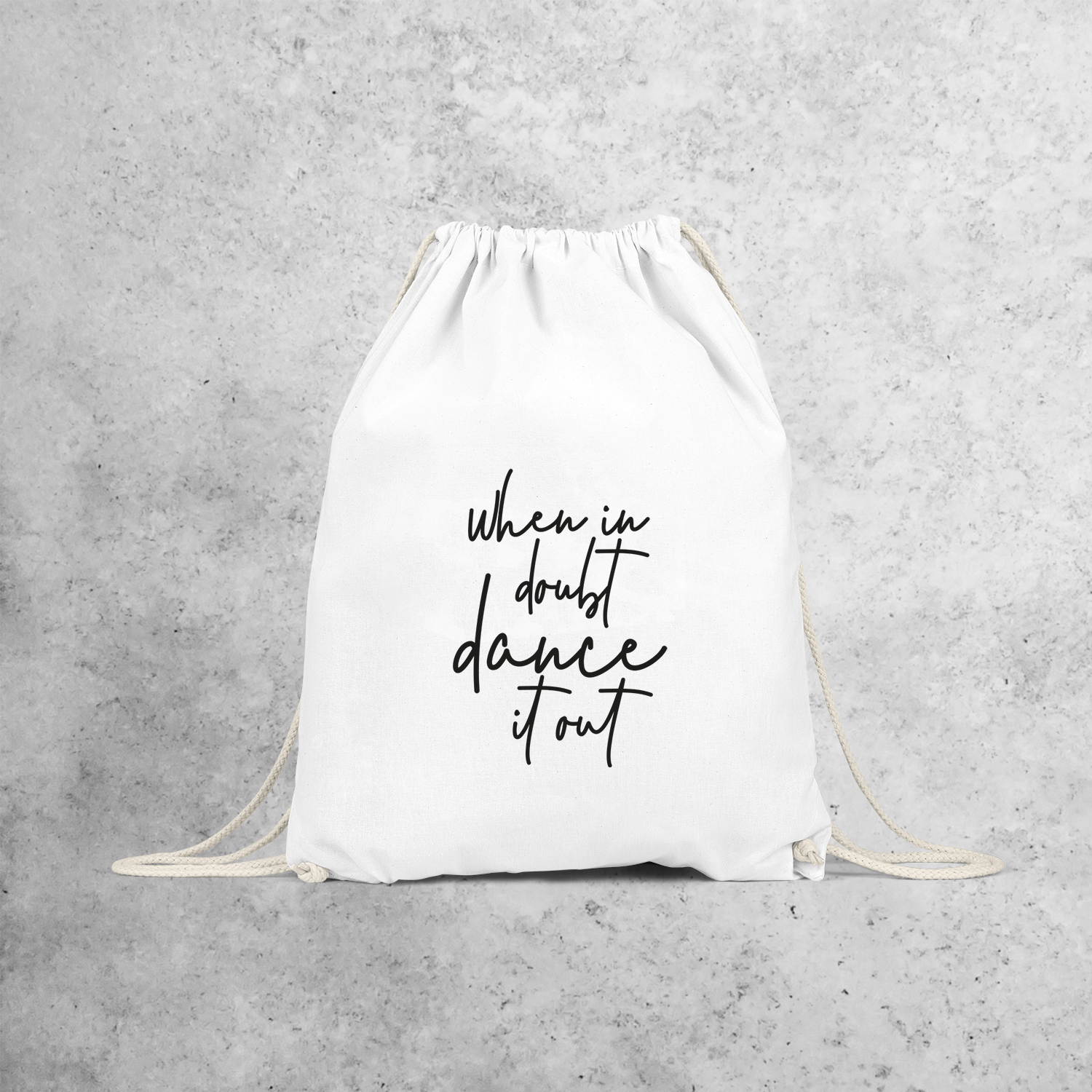 'When in doubt, dance it out' backpack