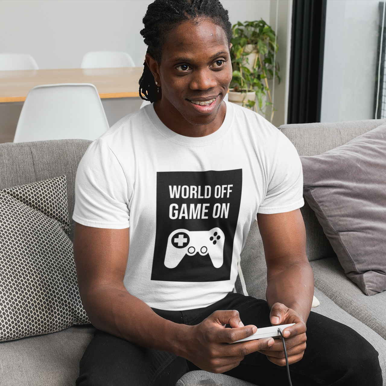‘World off – Game on’ volwassene shirt