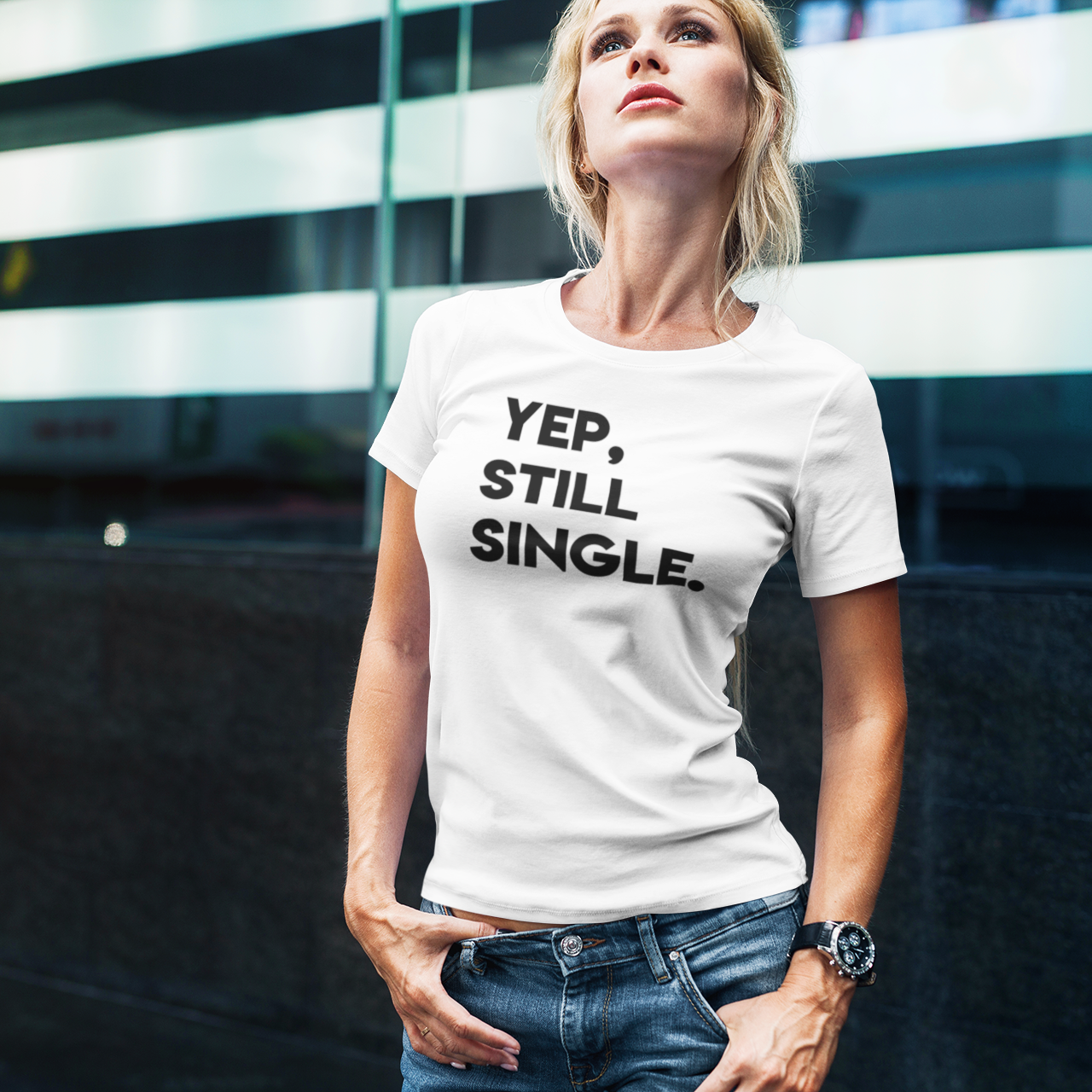 'Yep, still single' volwassene shirt