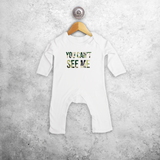 'You can't see me' baby romper