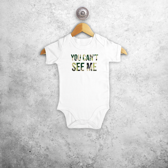 'You can't see me' baby shortsleeve bodysuit