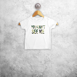 'You can't see me' baby shortsleeve shirt
