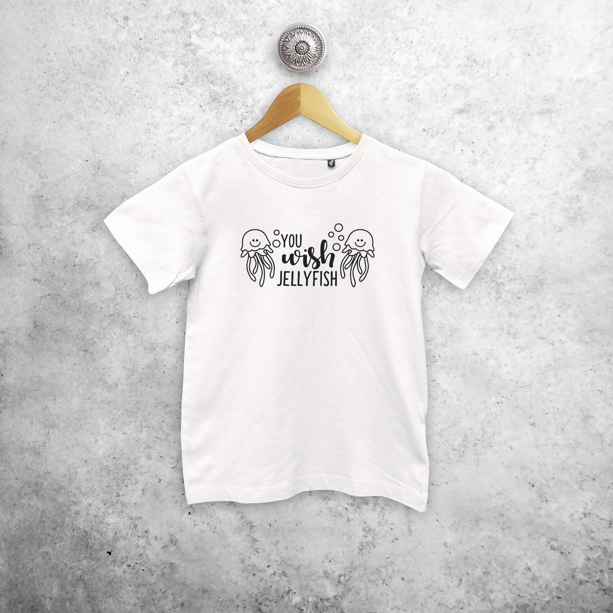 'You wish jellyfish' kind shirt met korte mouwen